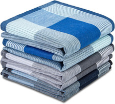 Men'S Soft Cotton Handkerchiefs with Elegant Pattern in Assorted Color, Fine 17