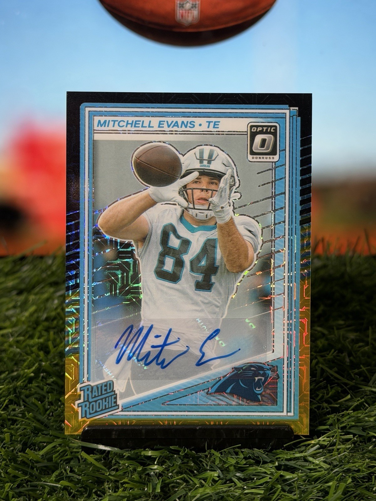 2025 Panini Optic Mitchell Evans  #254 Auto Black Gold Prizm /60