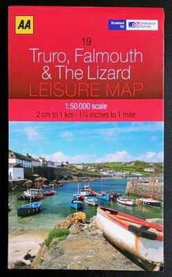 AA Leisure Map 19: Truro Falmouth & The Lizard   Enabled by Ordnance Survey 2012