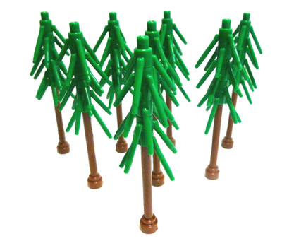  8 LEGO  24855/3957 City,Stadt,Konvolut Baum,Bäume,Tannen,Kiefer,Fichte,Wald MOC
