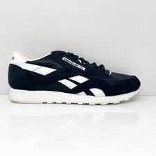 Reebok Mens Classic Nylon 100009273 Black Running Shoes Sneakers Size 7.5