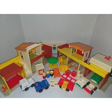 Fisher Price Play Family Village Fair 1973 Playset Figures Vehicles Accessories