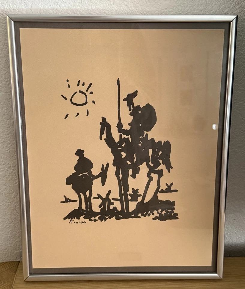 🔥Raro conjunto de 2 litografías de Picasso y Miró🔥¡Marcos originales! Foto 2 de 4