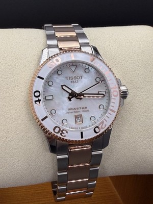 TISSOT SEASTAR 1000 QUARTZ MOTHER-OF-PEARL UNISEX WATCH 36MM T120.210.22.111.00