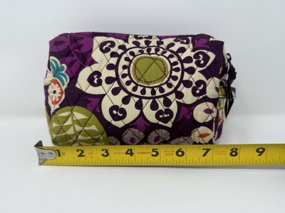 Vera Bradley cosmetic bag, Zippered, Side Handle Plum Crazy