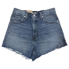 Levi's Women's High-Waisted 5 Pocket Cotton Denim Mom Short Medium Wash, 28 