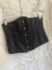 Fashion Costumes Underbust Corset Lace-Up Boned Gothic Floral Jacquard Black M — photo 3