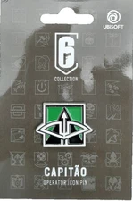 TOM CLANCY RAINBOW 6 SIX SIEGE CAPITAO OPERATOR ICON PIN BADGE UBISOFT R6 NEW!