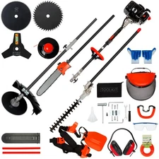 6-in-1 Gas Weed Wacker with Hedge Trimmer, 52CC 2-Stroke String Trimmer/Weed