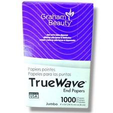 Graham TrueWave End Paper Hair Perm Styling Dispense 1000 Papers Jumbo 4" x 2.5"