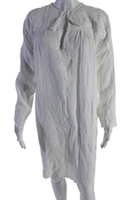 Isabel Marant Etoile Women's Long Sleeves A-Line Mini Dress White Size 38