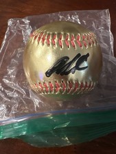  Jazz Chisholm Auto Gold ball MLB Original Autographed Baseball Beckett cert.