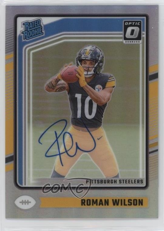 2024 Panini Donruss Optic Rated Rookie Holo Prizm 5/150 Roman Wilson Auto 05jo