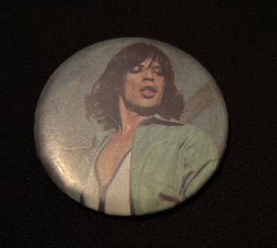 Vintage 1970s MICK JAGGER /Rolling Stones Pinback Button 2.25  D