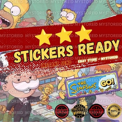 MONO-POLY_GO Stickers - All 3 Star Stickers Available   TheSimpsons Album 