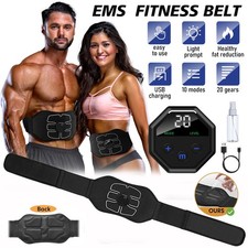 EMS Abdominal Muscle Toning Trainer ABS Stimulator AB Hip Arm Toner Fitness Belt