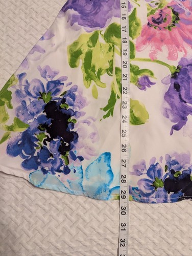 Childrens Place Girls Floral Colorful Dress Size 10 Purple Green Spring Silky - Picture 14 of 14