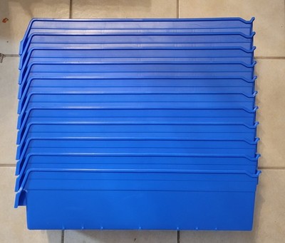Akro-Mils 30094 ShelfMax Storage Bins Blue   Lot of 11   24'' Shop Parts Bins