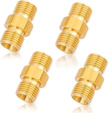 4 Pack Welding Hose Coupler Adapter Set 9/16"-18 LH&RH Torch 16.8 mm, Gold 