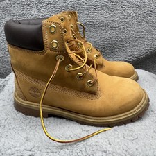 Timberland 6 Inch Boots Youth Size 4.5 Wheat Nubuck Leather Insulated Hiking