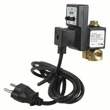 SPEEDAIRE 13X524 Timed Electric Auto Drain Valve: 1/4 in NPT Pipe, 1/4 in Drain