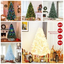 Artificial Christmas Tree with LED Lights/Snow Flocked/Pre Lit Indoor 4/5/6/7FT