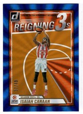 Isaiah Canaan 2024-25 Panini Donruss Euroleague Reigning 3s /49 Blue Laser