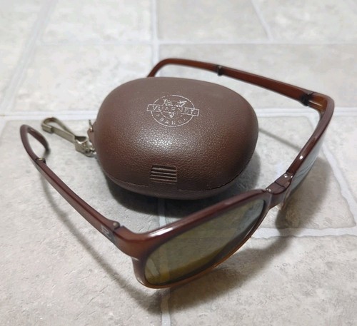 VUARNET CATEYE 502 SUNGLASSES SKILYNX RARE FOLDABLE CASE Brown Frame HTF - Picture 4 of 10
