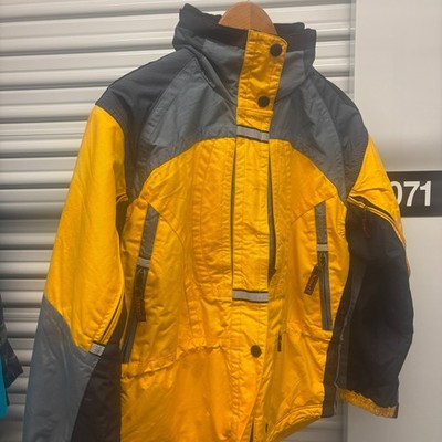 Marker Ski Jacket Womens 6 Yellow Black Winter Zip Pocket Snowboarding Outdoors