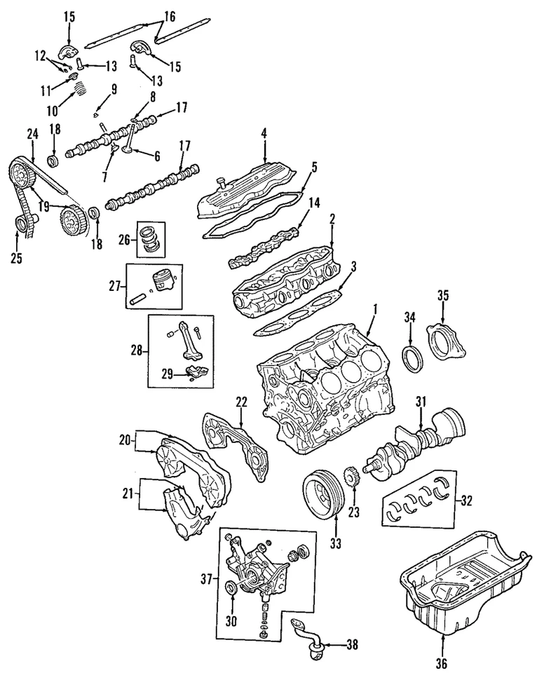 Genuine Nissan 0998-2002 Pathfinder 3.3 Left Engine Camshaft 13061-1W696 - Image 2 of 2