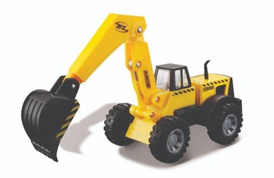 Bagger Builder Zone bewegliche Teile Modell Spielzeug gelb Diecast 1:64-1:87 Maisto