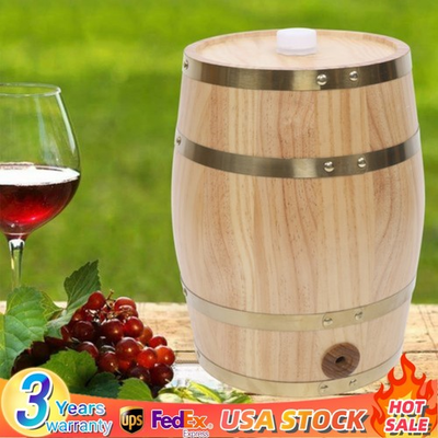 #ad 10L Pine Wood Barrel for Wine amp; Whiskey Storage Stylish amp; Durable $53.36