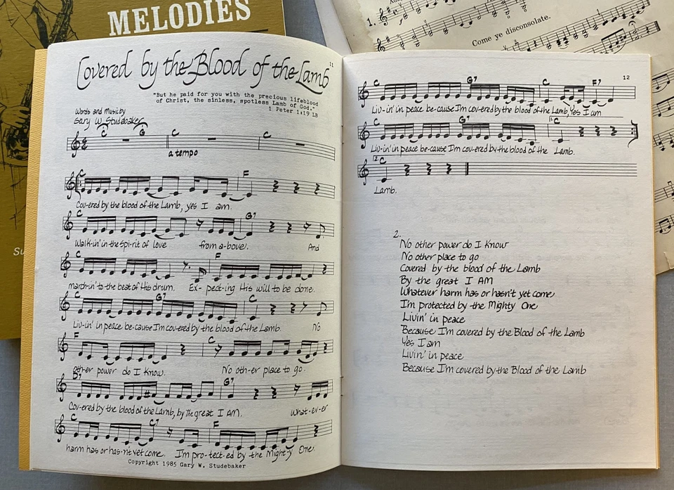 ХРИСТИАНСКИЕ НОТЫ — лот из 7 предметов — религиозные мелодии и гимны - Изображение 4 из 4