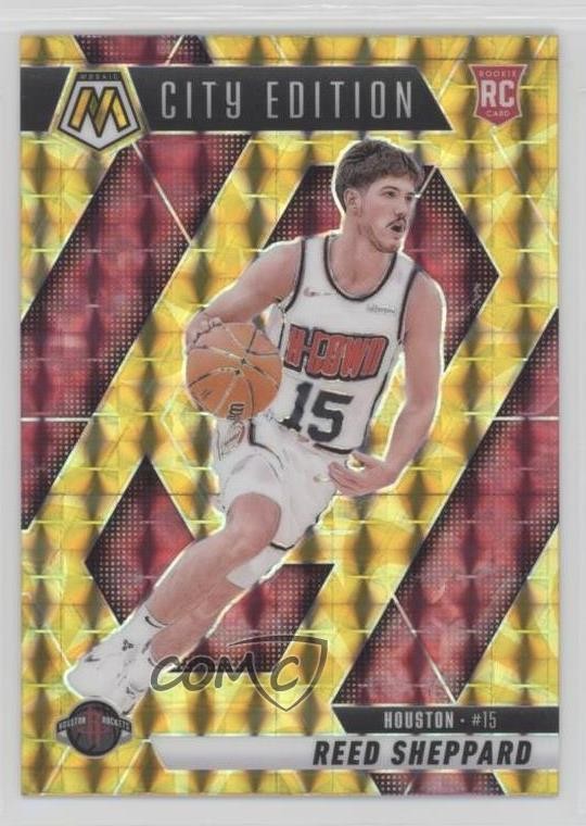 2024 Mosaic City Edition Reactive Yellow Prizm Reed Sheppard #276 Rookie RC 1mc5