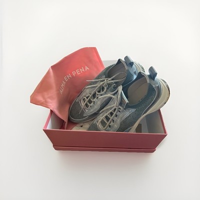 Alma En Pena Sneaker Lycra Blue Glitzer GR.40 (eher41 )  Top Zustand mit Karton