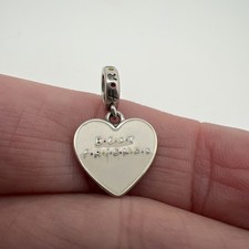 Friends Best Friend Heart Charm for bracelet 925 Sterling Silver 