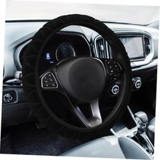 Fluffy Steering Wheel Cover, Car Wheel Cover, 15'' Soft Steering Wheel Black