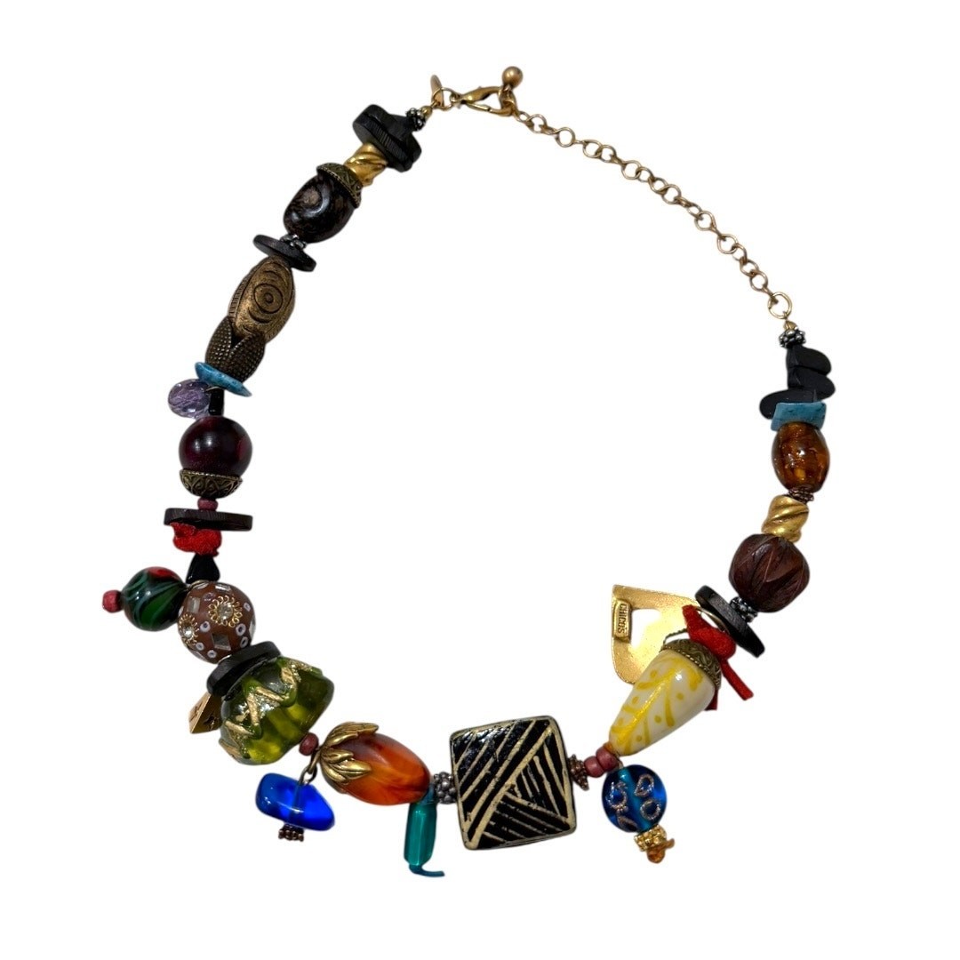 Chico’s Layered Mixed Bead Statement Necklace Boh… - image 5