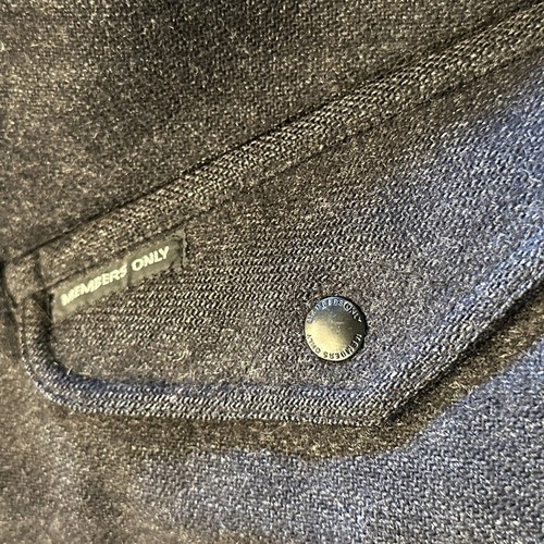 Members Only Mens Size 42 100% Wool Bomber Jacket w/Full Zip and Stand Up Collar - Picture 4 of 9