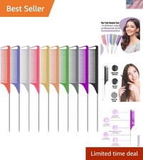 Versatile 10 PCS Hair Styling Comb Set - Carbon Fiber Heat Resistant Combs
