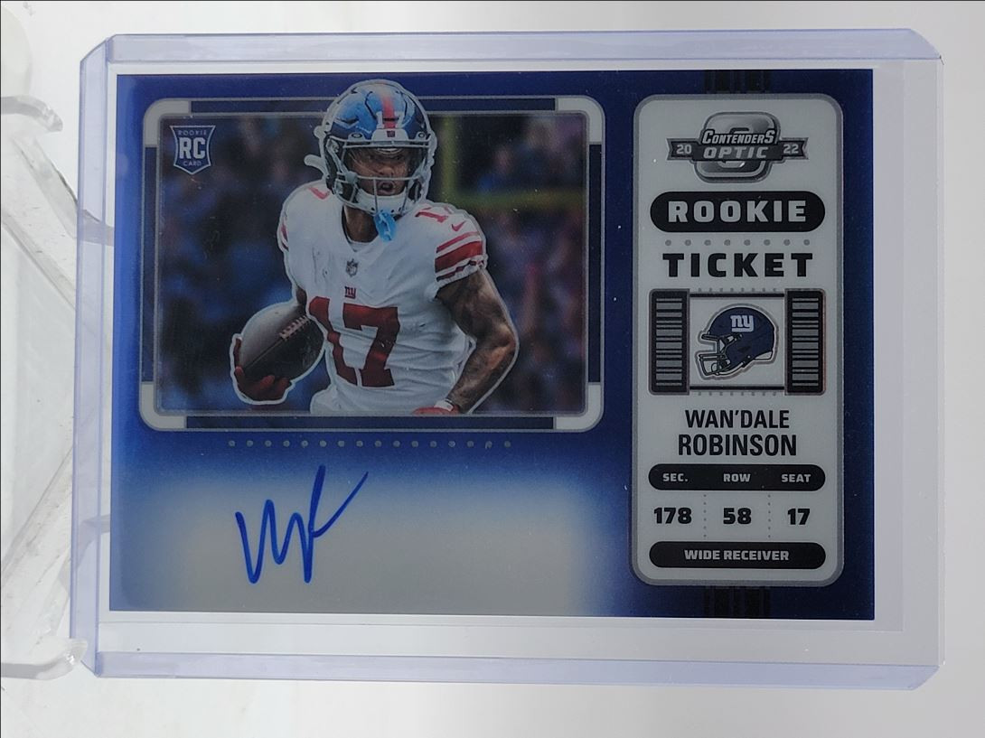 WAN'DALE ROBINSON 2022 CONTENDERS OPTIC ROOKIE BLUE VARIATION AUTO /25 Q0398