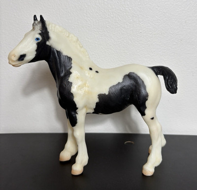 BREYER TRADITIONAL-Spotted Draft Pinto Clydesdale Foal Horse-1999-2001-USED