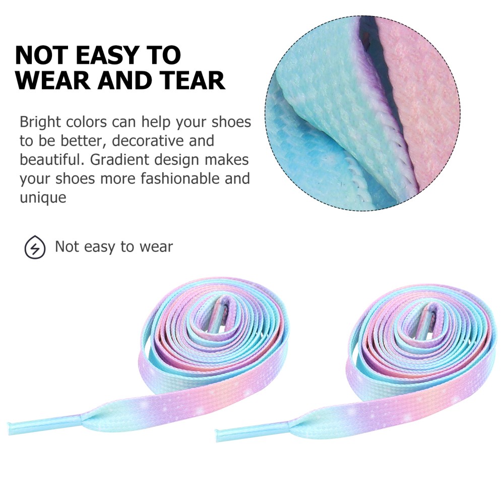 APL 2 paia lacci scarpe 120 cm colorati tie dye sfumati bellissime scarpe tie dye pizzo