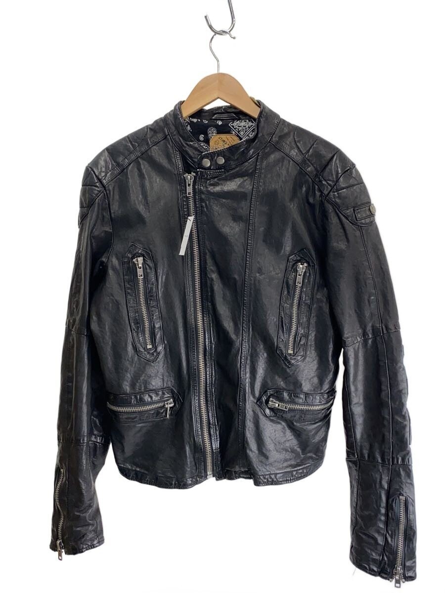 Diesel Single Rider Jacket/L/Sheep Leather/Blk/Plain 3570