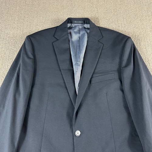 Calvin Klein Men's Sport Coat Blazer Black Metal Buttons Size 40L *Read* - Picture 2 of 16