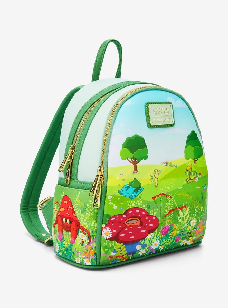 Loungefly Pokemon Grass Type Scene Mini Backpack & Wallet  display picture 2