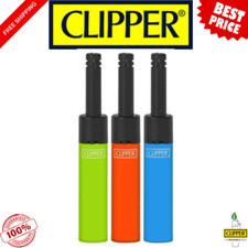Clipper Large Minitube Lighters   3-Pack  Fluorescent Colors, Refillable