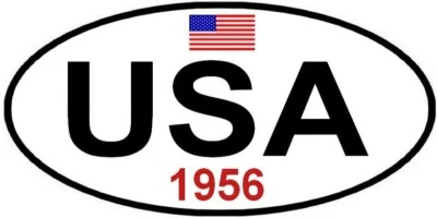 sticker USA+ 1956 véhicule collection FORD CHEVROLET PLYMOUTH BUICK OLDSMOBILE - Photo 1/2