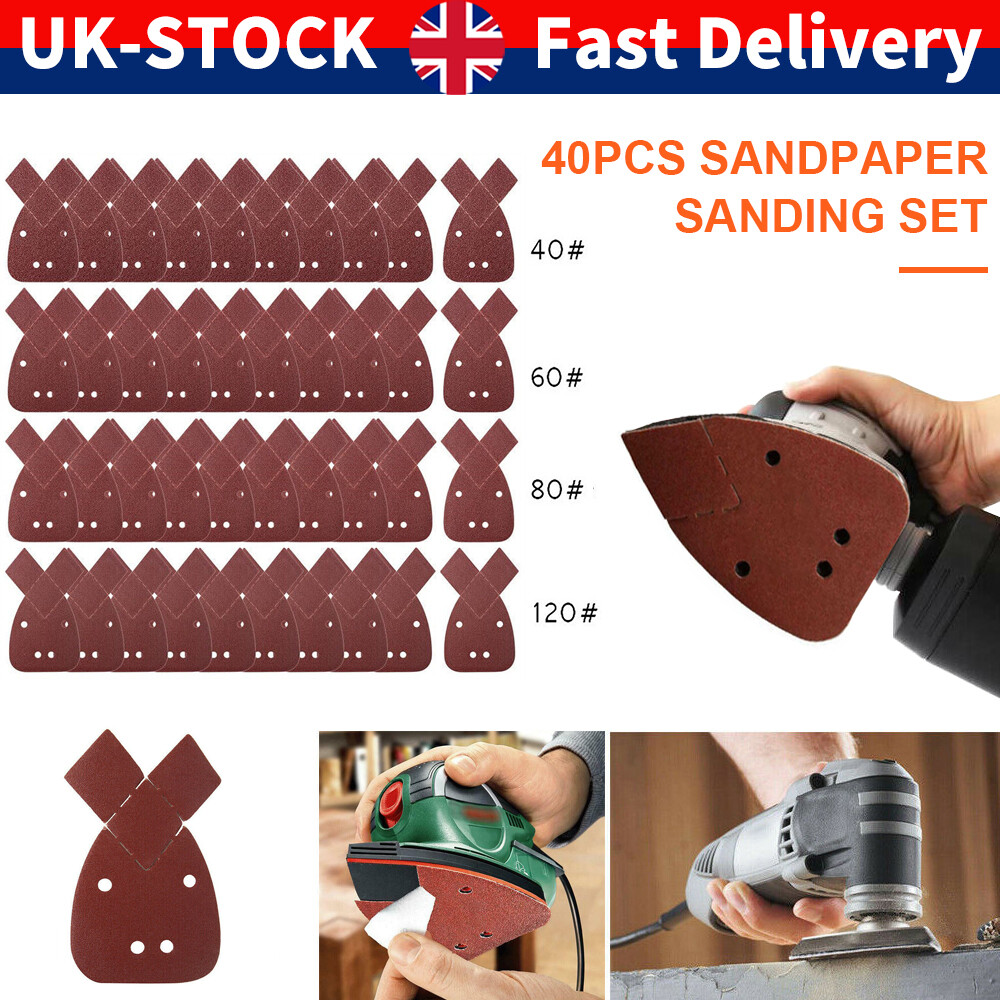 140mm Palm Sander Pads DOUEE 60-Piece Mouse Detail Sander Sandpaper - 140mm X 90mm, Hook & Loop, 6 Grits (40-320) For Palm Sanders Hook And Loop Assorted Grits 60 Sheets