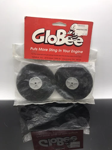 NOS Globee RC Model Plane Tires Foam 4inch TWN4500